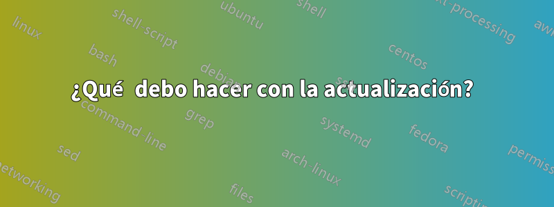 ¿Qué debo hacer con la actualización? 