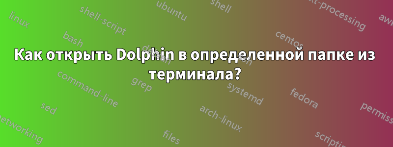 Как открыть Dolphin в определенной папке из терминала?