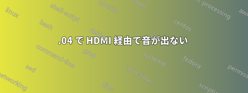 13.04 で HDMI 経由で音が出ない