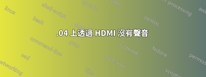 13.04 上透過 HDMI 沒有聲音