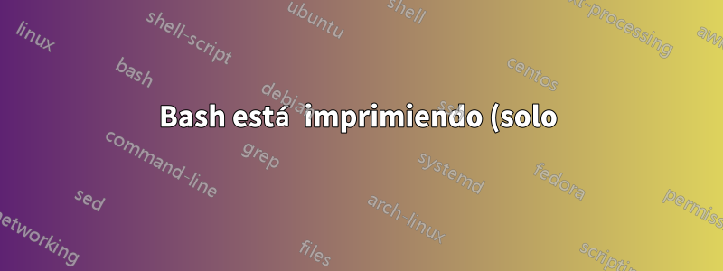 Bash está imprimiendo (solo) uno de mis alias antes de cada mensaje