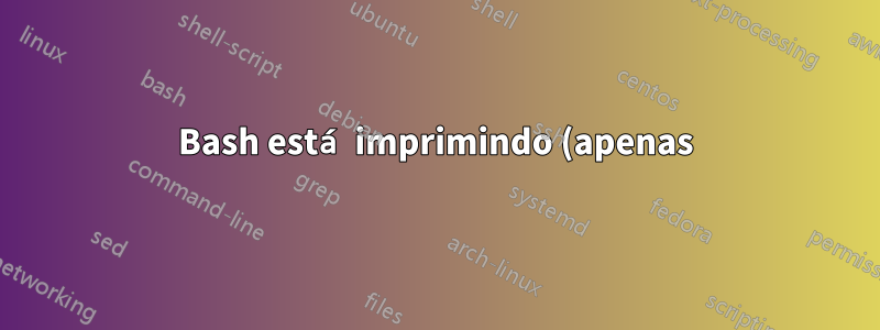 Bash está imprimindo (apenas) um dos meus aliases antes de cada prompt