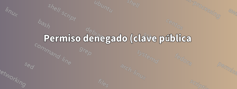 Permiso denegado (clave pública)