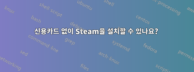 신용카드 없이 Steam을 설치할 수 있나요?