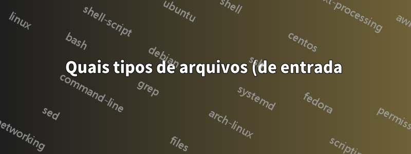 Quais tipos de arquivos (de entrada) o avconv pode converter e para quais arquivos (de saída)?