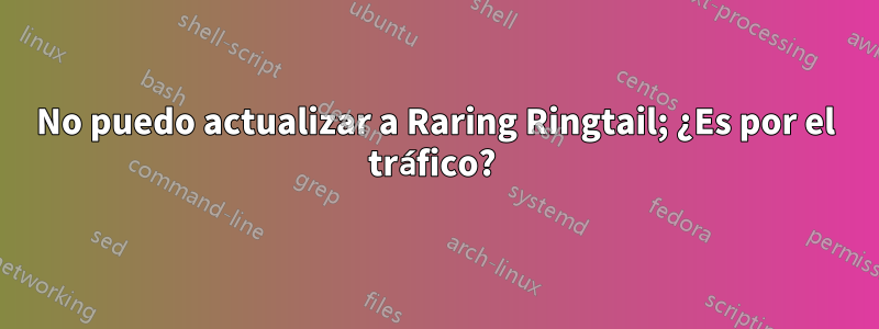 No puedo actualizar a Raring Ringtail; ¿Es por el tráfico? 