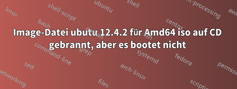 Image-Datei ubutu 12.4.2 für Amd64 iso auf CD gebrannt, aber es bootet nicht