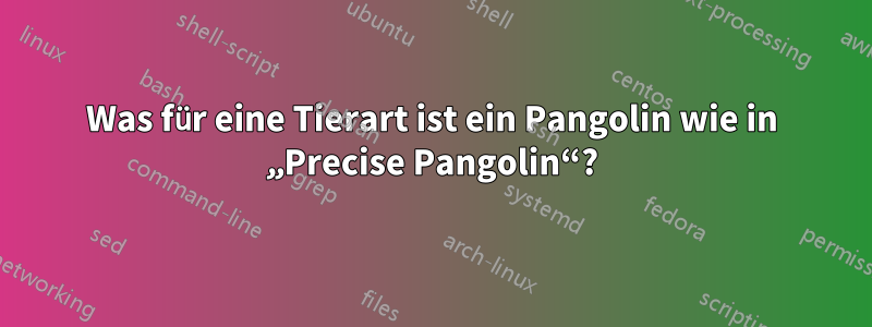 Was für eine Tierart ist ein Pangolin wie in „Precise Pangolin“?