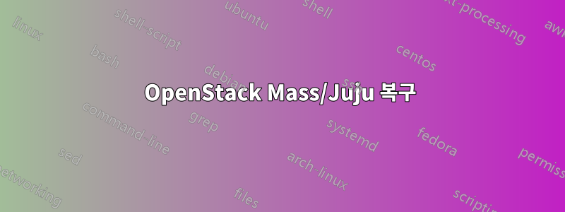 OpenStack Mass/Juju 복구