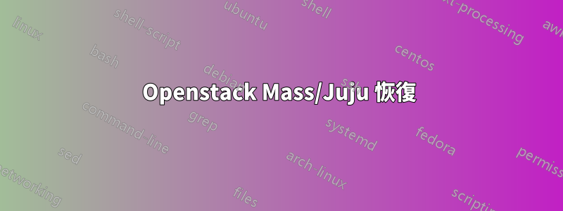 Openstack Mass/Juju 恢復