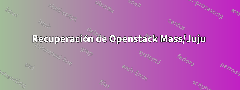 Recuperación de Openstack Mass/Juju