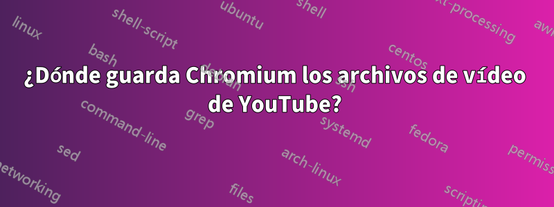 ¿Dónde guarda Chromium los archivos de vídeo de YouTube?