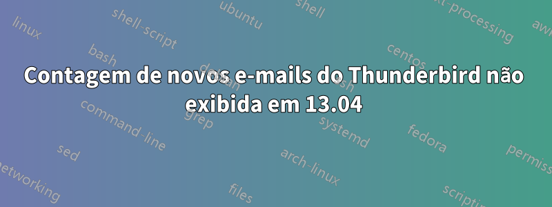 Contagem de novos e-mails do Thunderbird não exibida em 13.04