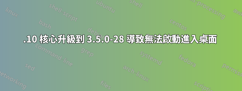 12.10 核心升級到 3.5.0-28 導致無法啟動進入桌面