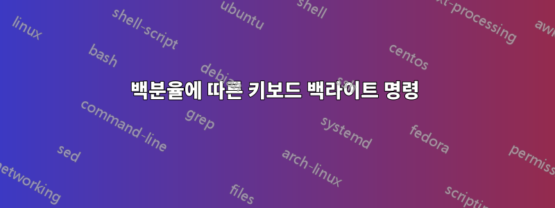 백분율에 따른 키보드 백라이트 명령