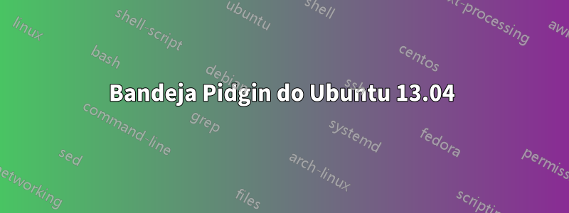 Bandeja Pidgin do Ubuntu 13.04
