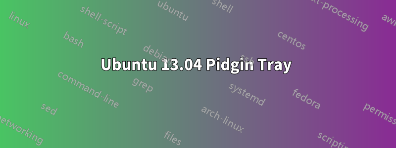 Ubuntu 13.04 Pidgin Tray