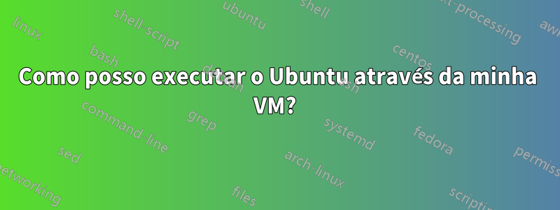Como posso executar o Ubuntu através da minha VM? 