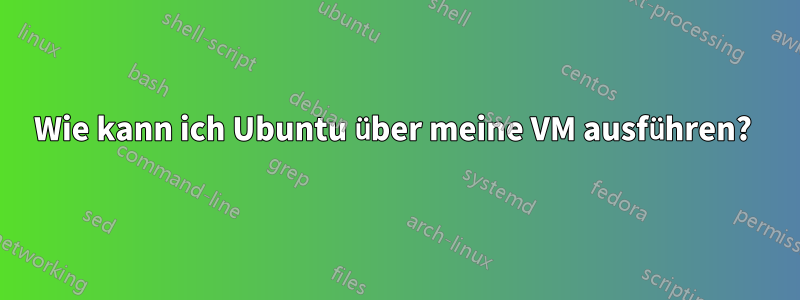 Wie kann ich Ubuntu über meine VM ausführen? 