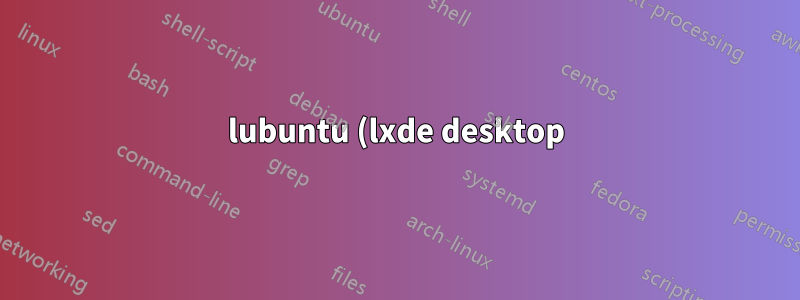lubuntu (lxde desktop) - existe algum notificador de dispositivo no painel?