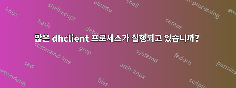 많은 dhclient 프로세스가 실행되고 있습니까?