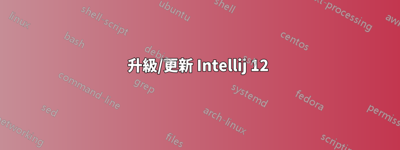 升級/更新 Intellij 12