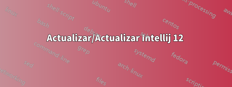 Actualizar/Actualizar Intellij 12