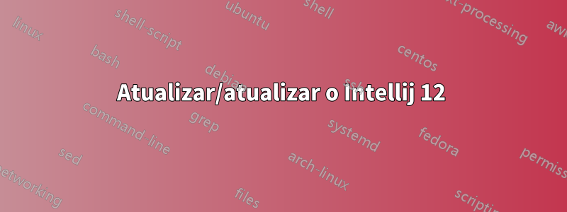 Atualizar/atualizar o Intellij 12