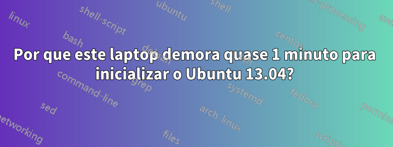 Por que este laptop demora quase 1 minuto para inicializar o Ubuntu 13.04?
