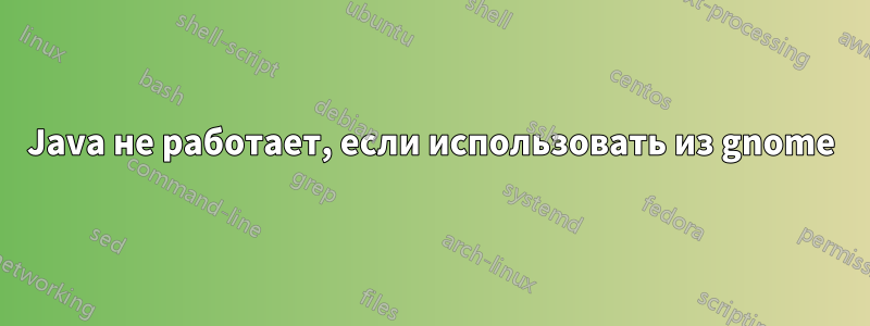 Java не работает, если использовать из gnome