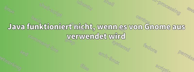 Java funktioniert nicht, wenn es von Gnome aus verwendet wird