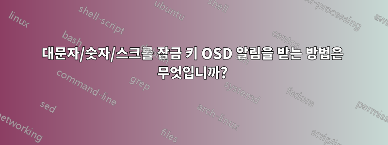 대문자/숫자/스크롤 잠금 키 OSD 알림을 받는 방법은 무엇입니까?