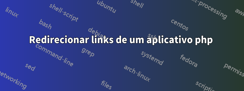 Redirecionar links de um aplicativo php