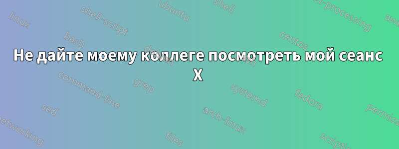 Не дайте моему коллеге посмотреть мой сеанс X