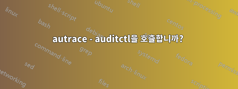 autrace - auditctl을 호출합니까?