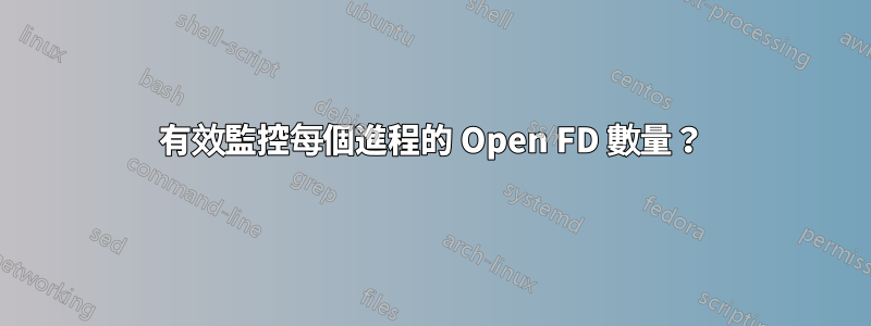 有效監控每個進程的 Open FD 數量？
