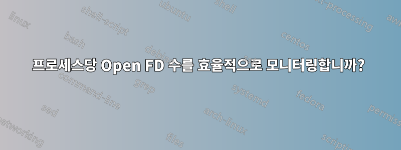 프로세스당 Open FD 수를 효율적으로 모니터링합니까?