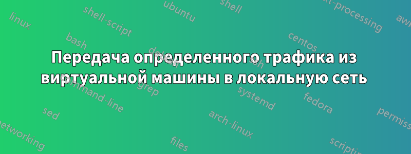 Передача определенного трафика из виртуальной машины в локальную сеть