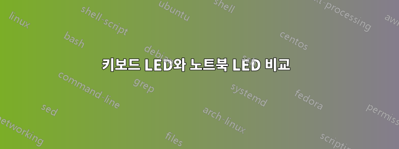 키보드 LED와 노트북 LED 비교 