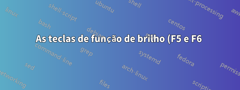 As teclas de função de brilho (F5 e F6) não funcionam no RHEL 7, laptop HP
