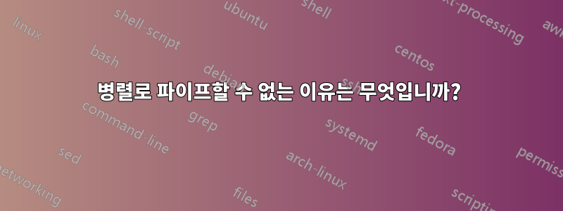 병렬로 파이프할 수 없는 이유는 무엇입니까?