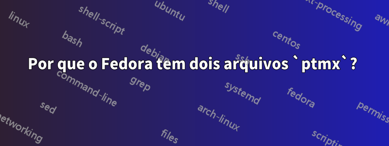 Por que o Fedora tem dois arquivos `ptmx`?