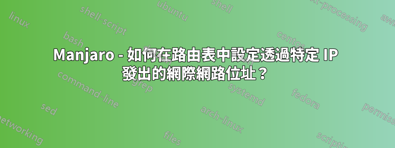 Manjaro - 如何在路由表中設定透過特定 IP 發出的網際網路位址？
