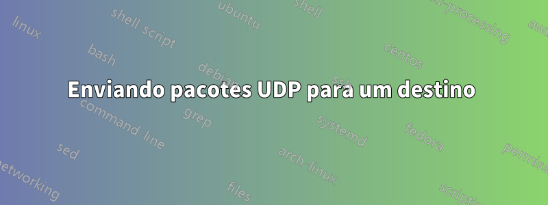 Enviando pacotes UDP para um destino