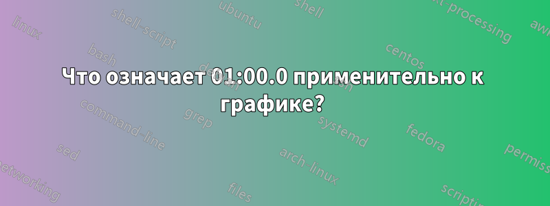 Что означает 01:00.0 применительно к графике?
