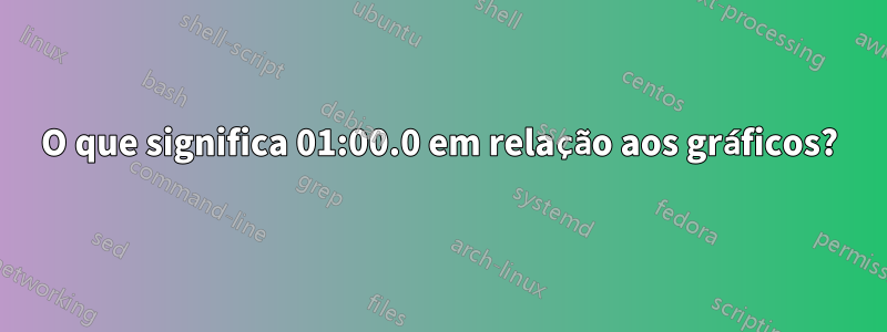 O que significa 01:00.0 em relação aos gráficos?