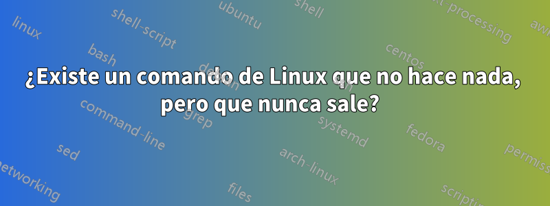 ¿Existe un comando de Linux que no hace nada, pero que nunca sale? 