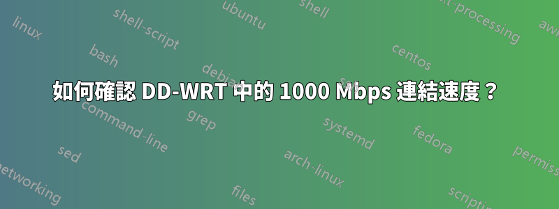 如何確認 DD-WRT 中的 1000 Mbps 連結速度？