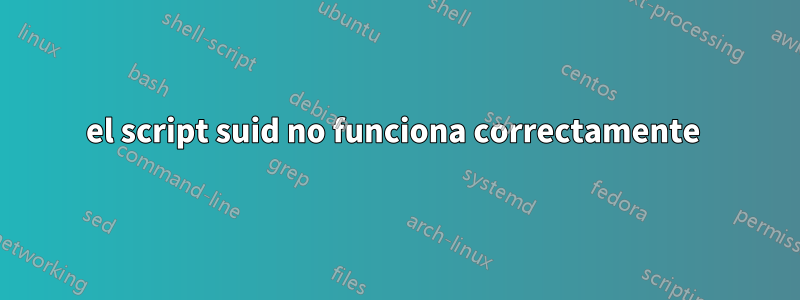 el script suid no funciona correctamente