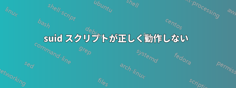 suid スクリプトが正しく動作しない
